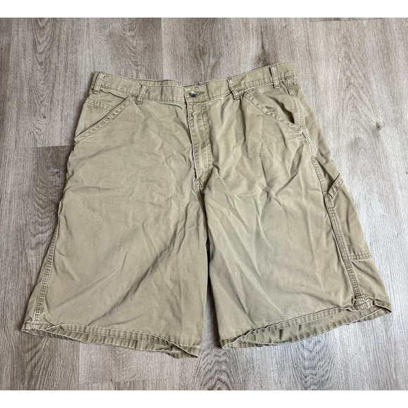 Levis Silver Tab Khaki Shorts Mens Size 38 Carpenter Style Utility Workwear - Picture 1 of 9